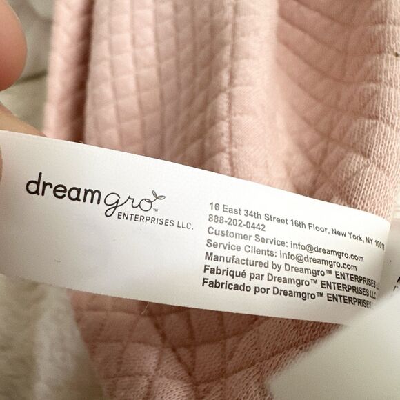 Dream Gro Knit Pink Bunny Rabbit Lovey 12” Baby Girls Security Blanket - Picture 4 of 5